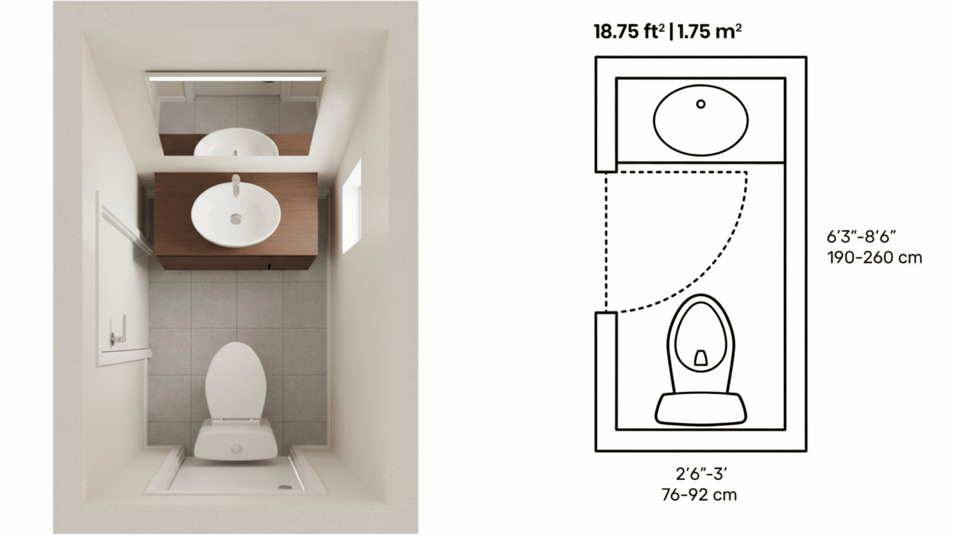 1 Half Bath (Powder Room)