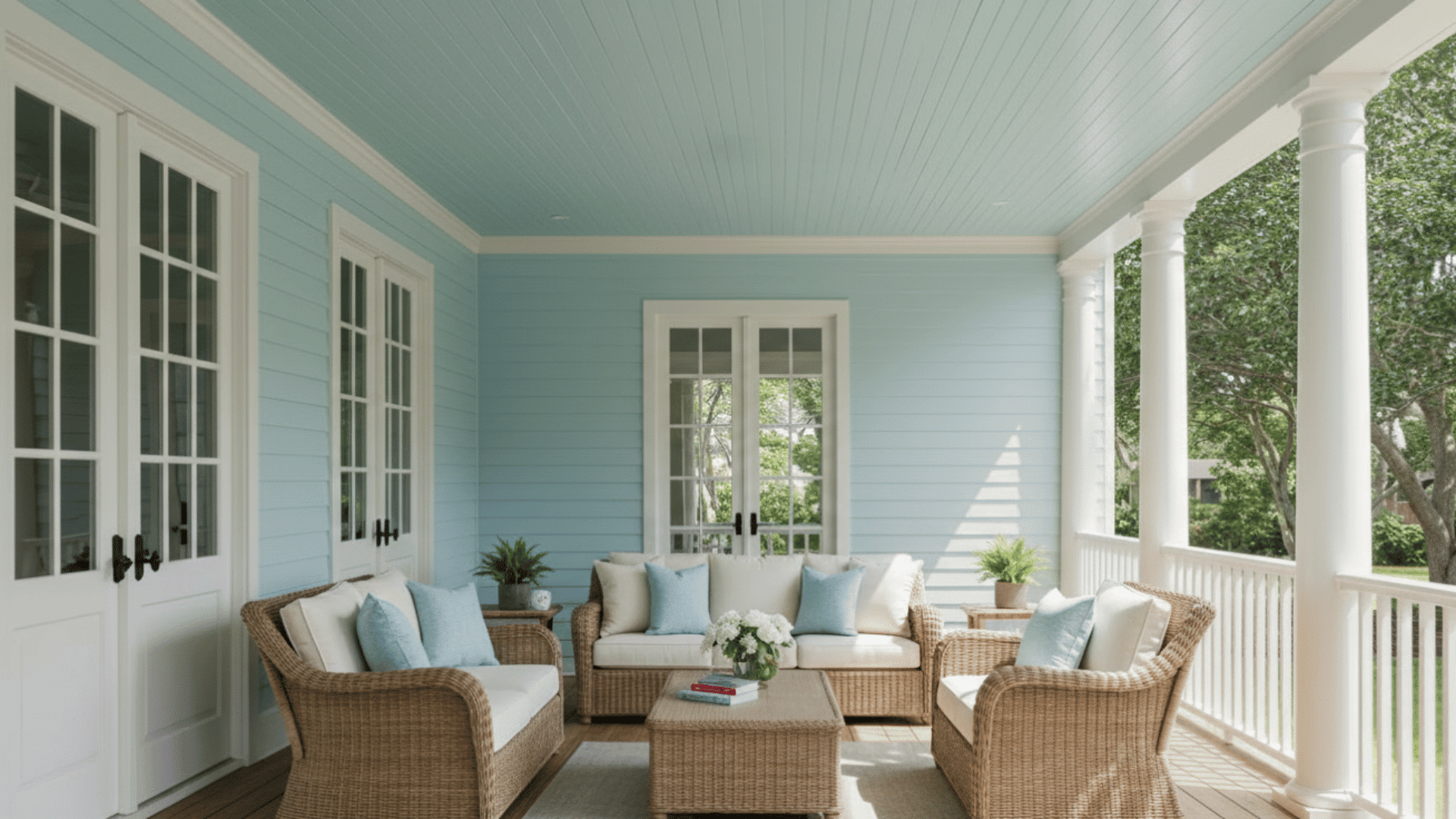 3 Haint Blue Ceiling