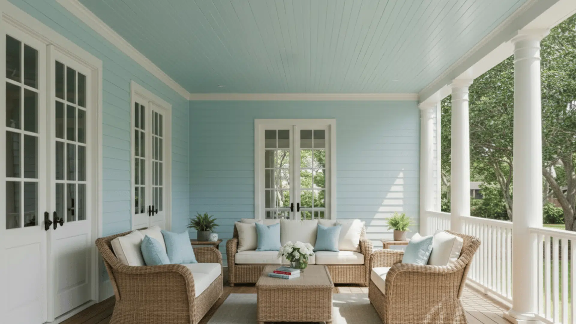 3 Haint Blue Ceiling