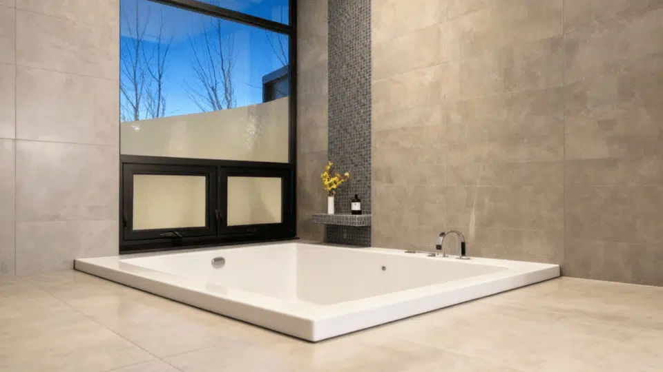 Built Into the Floor Tub