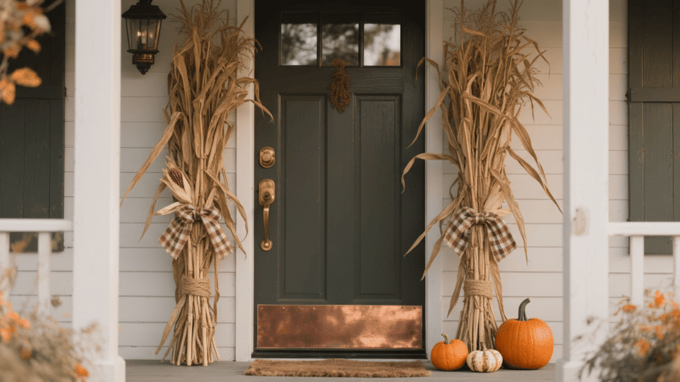 Cornstalks Framing the Doorway
