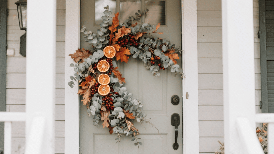 _Door Swag with Eucalyptus and Dried Oranges