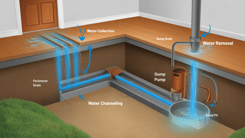 How Interior Basement Drainage Systems Work