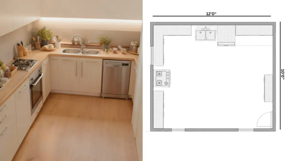 L Shaped Kitchen Layout