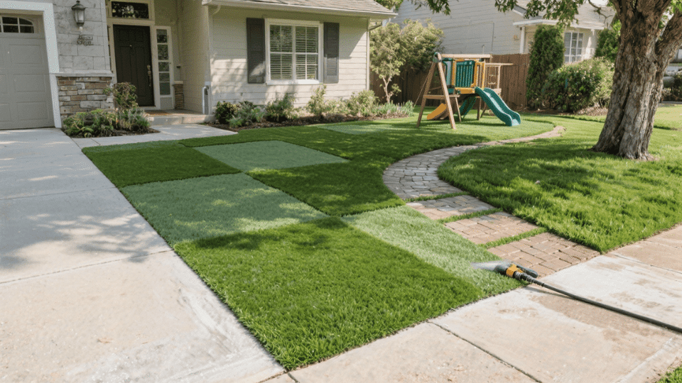 Lay Artificial Turf in Patches