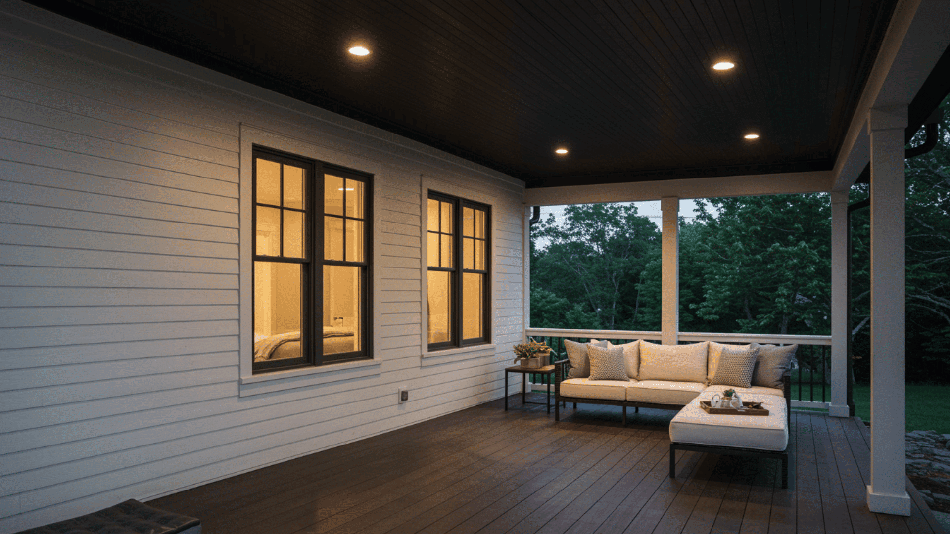 Matte Black or Deep Charcoal Ceiling