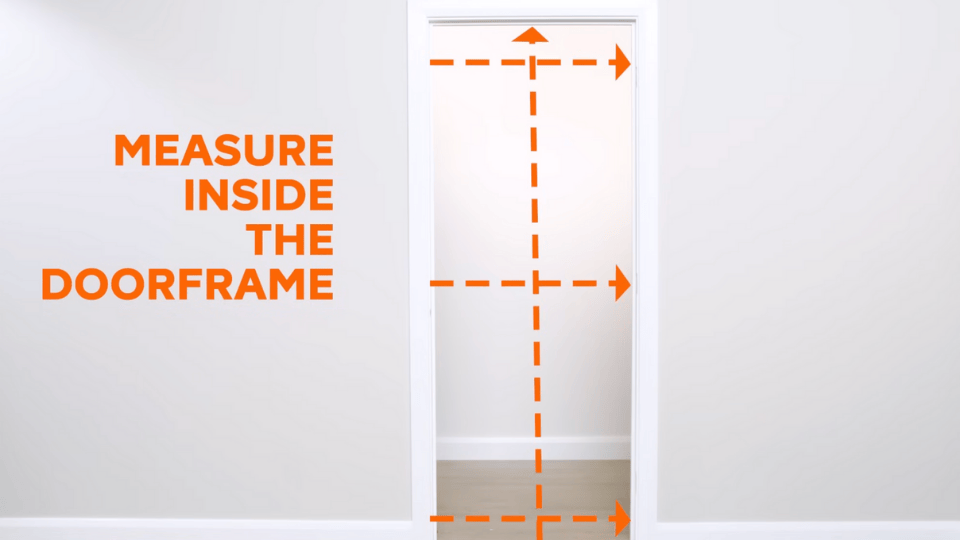 Measure and plan how to hang a door
