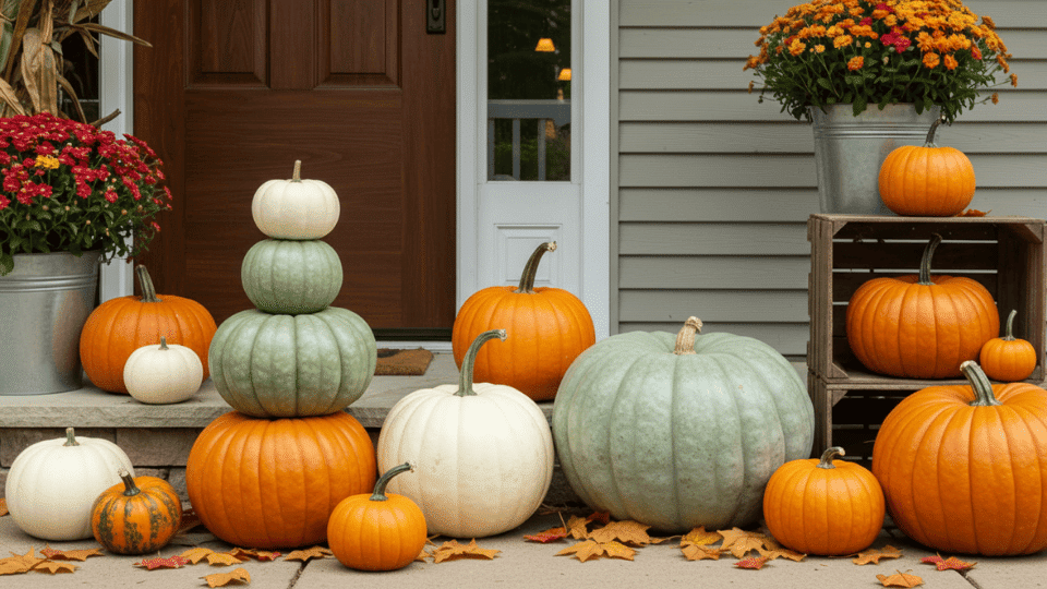 Pumpkin Cluster in Varying Sizes