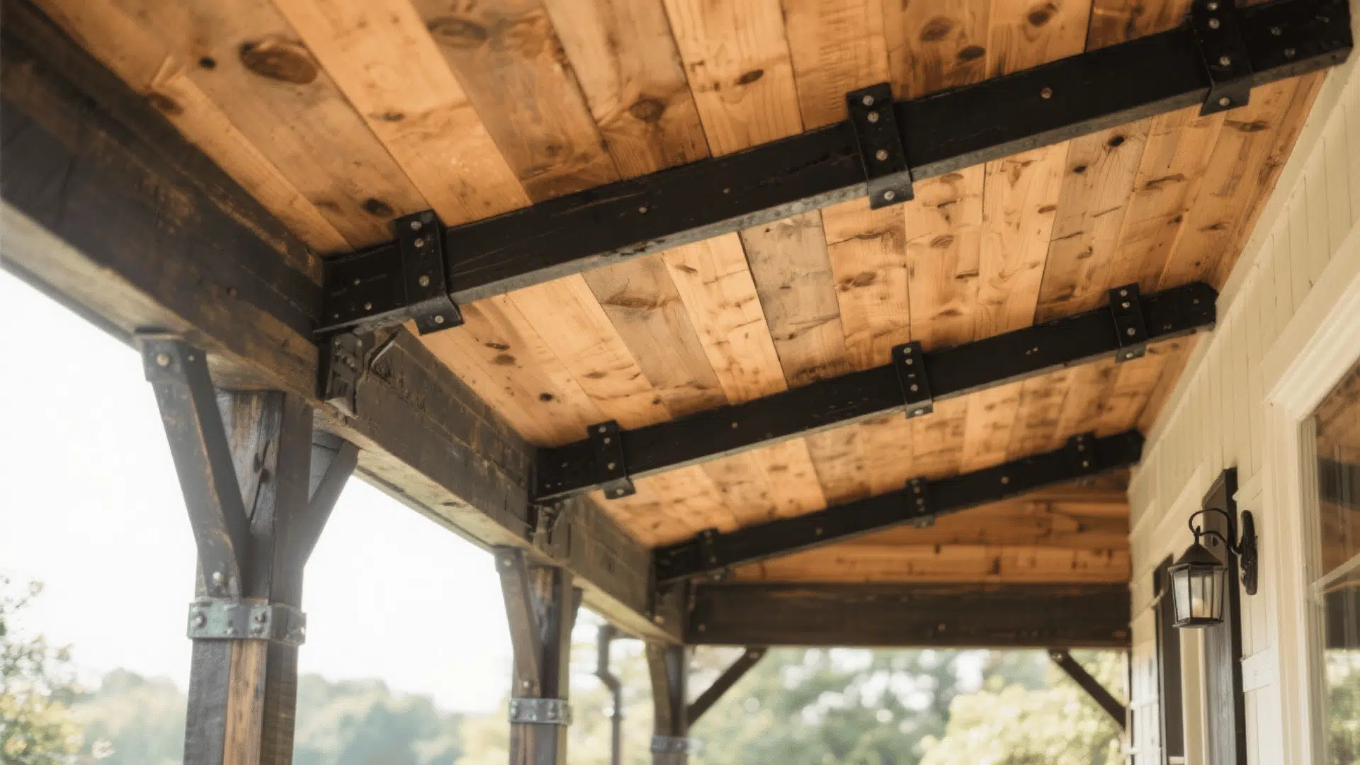 Rustic Wood with Metal Accents