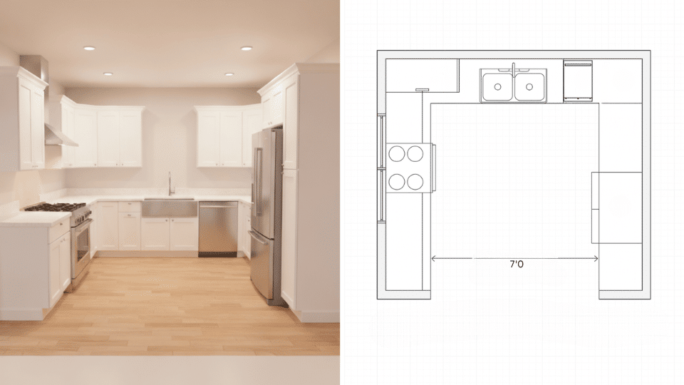 U SHAPED KITCHEN LAYOUT
