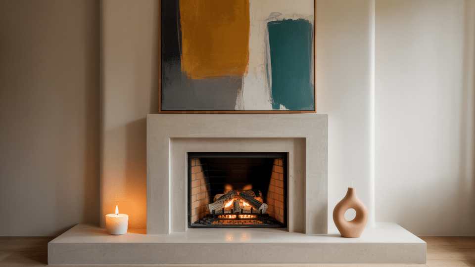abstract balance mantel