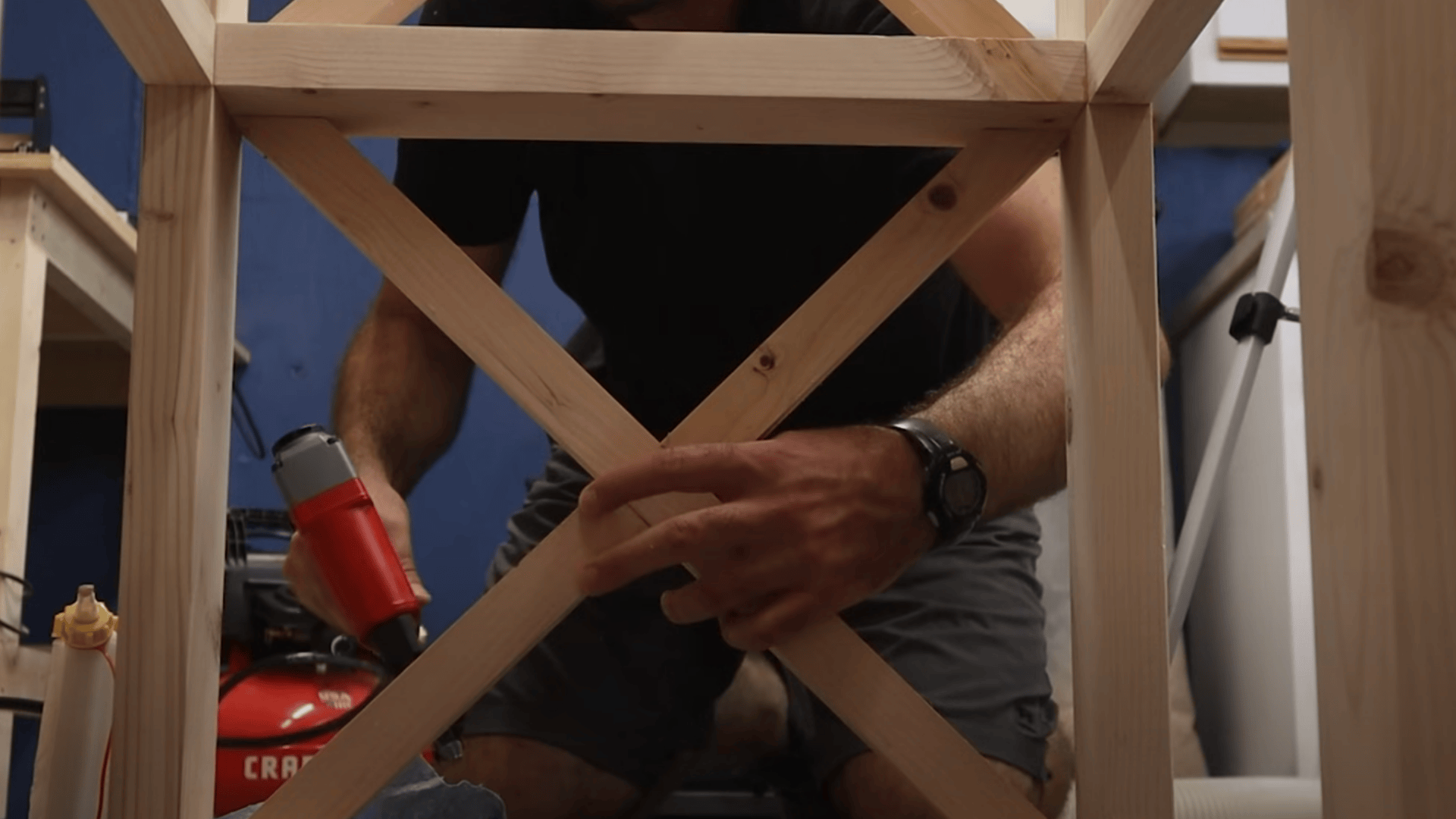 add decorative xs and shelves