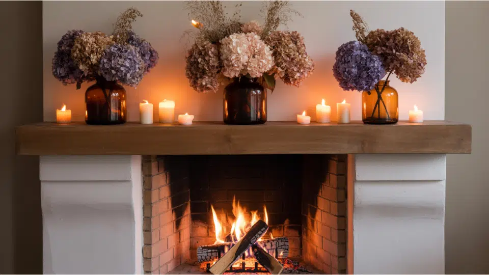 amber glass florals