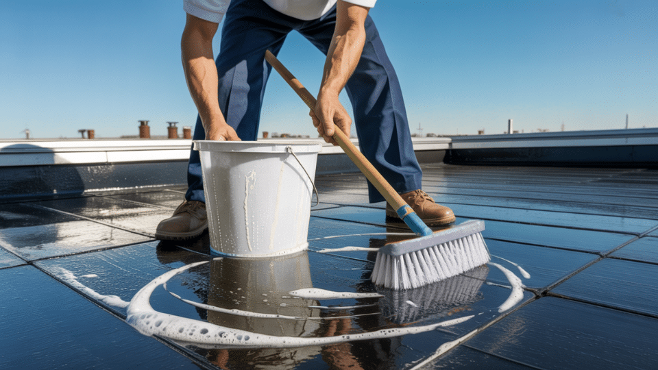 apply cleaning solution