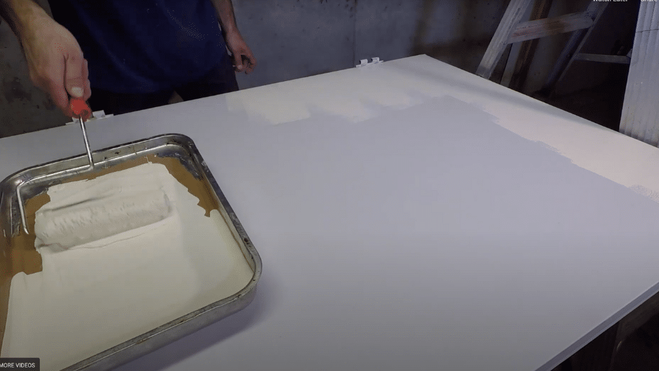 apply paint on the door