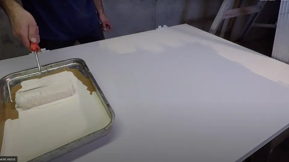 apply paint on the door