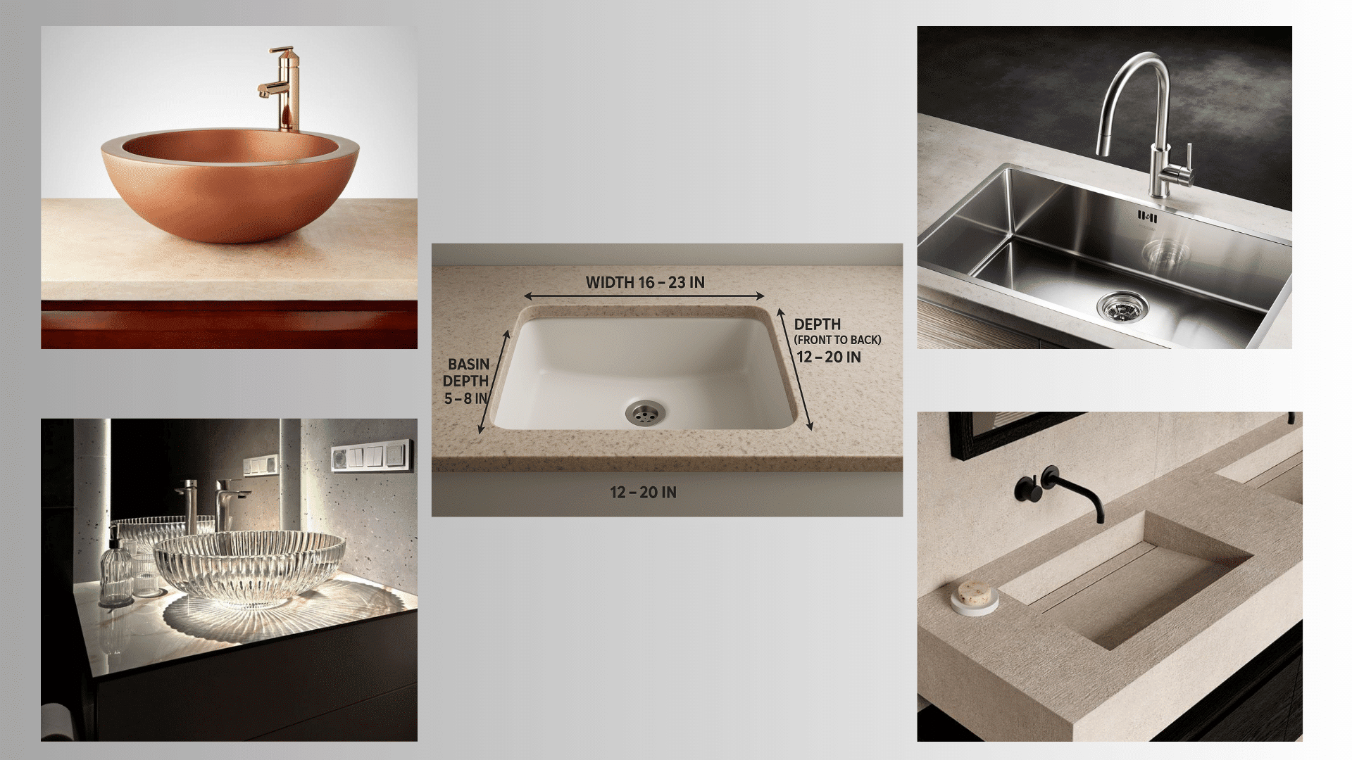bathroom sink dimensions
