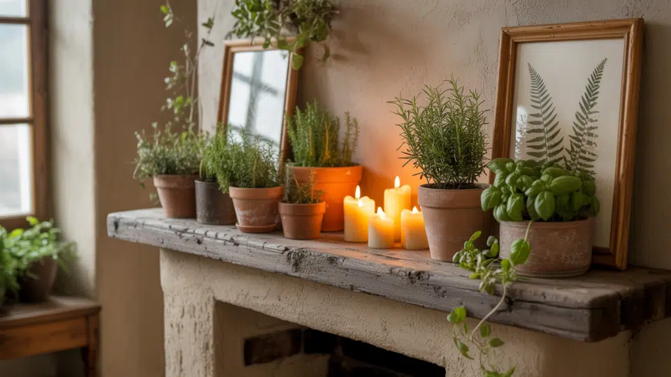 botanical serenity mantel