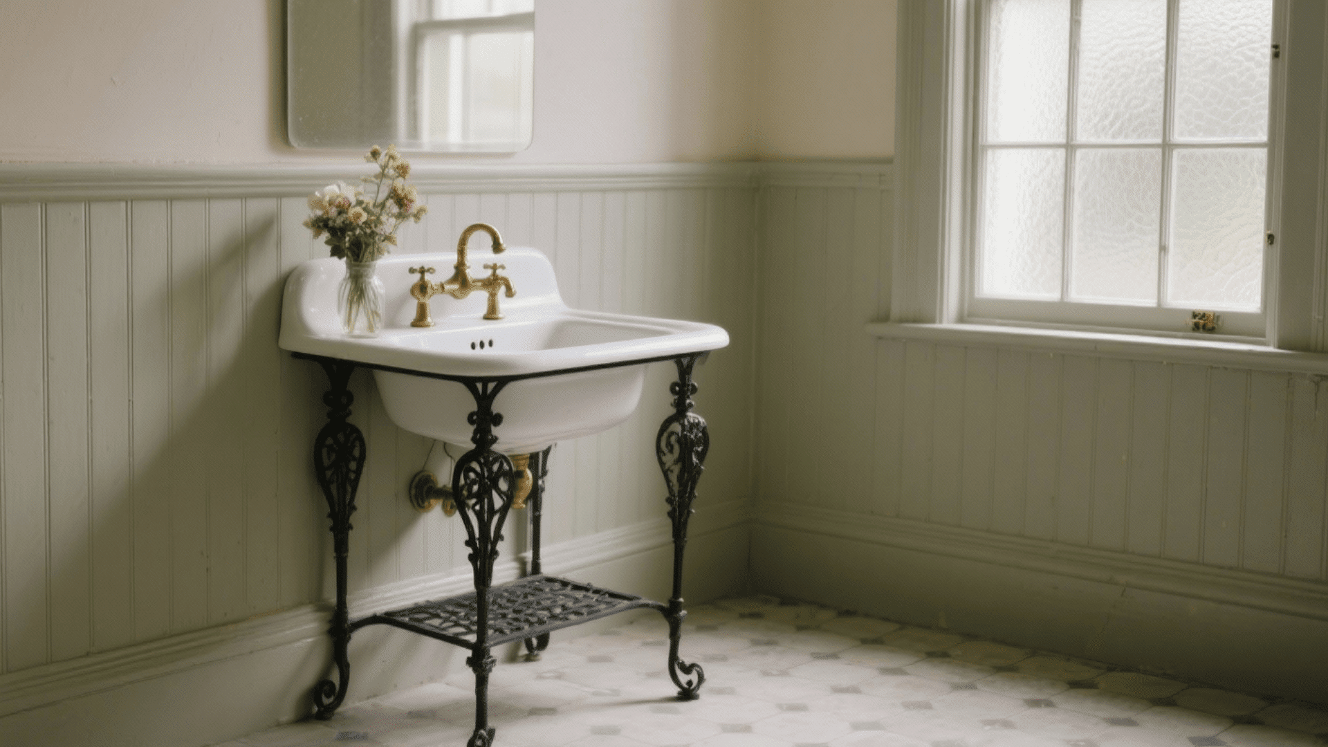 ceramic wash basin stand with decorative iron frame