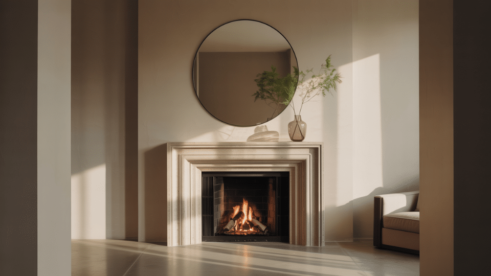 circular reflection mantel