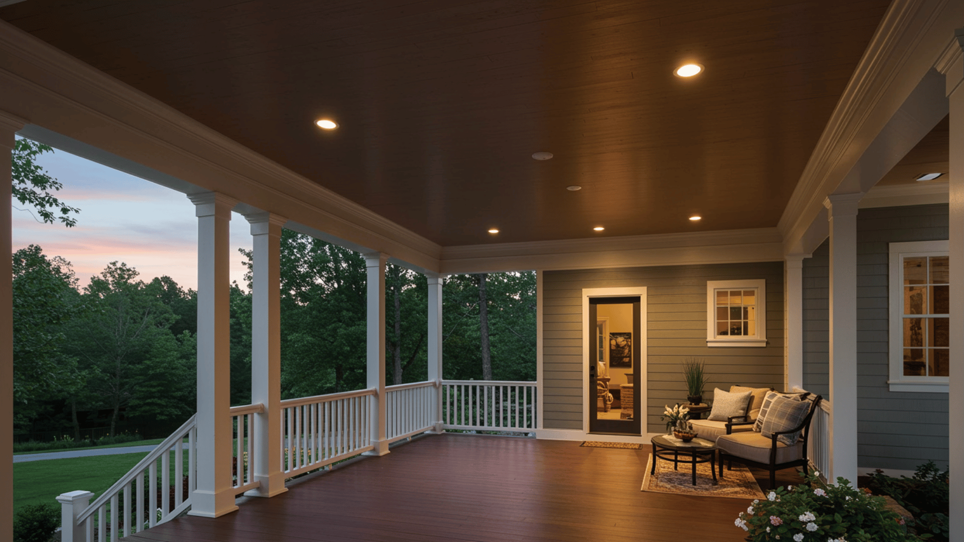coffered or tray ceiling with contrast color
