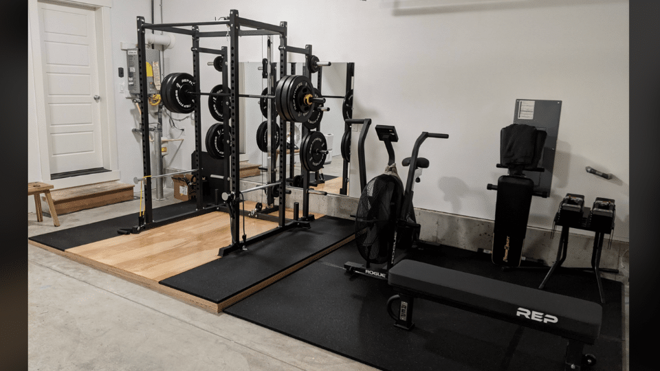 community advice for half garage gym setup