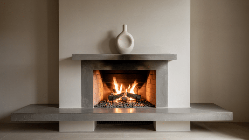 concrete calm mantel