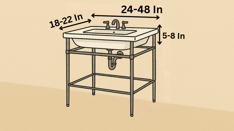 console sink dimensions