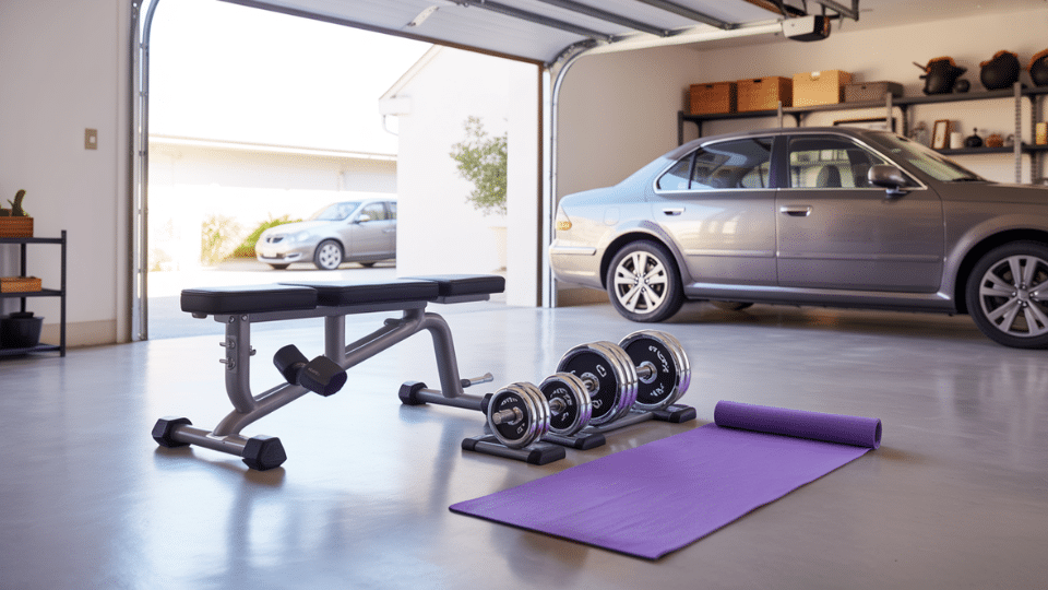 convertible yoga and stregth setup