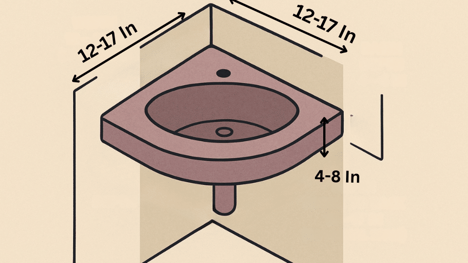 corner sink dimensions