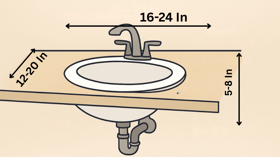 drop in sink dimensions