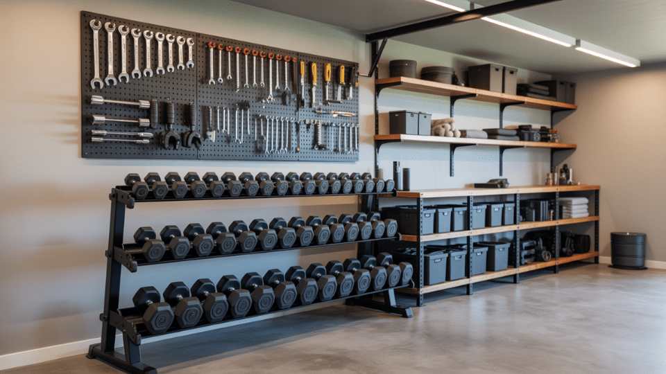 dual use wall gym storage