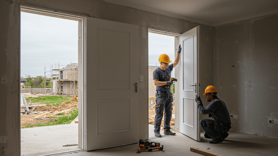 feature image how to hang a door