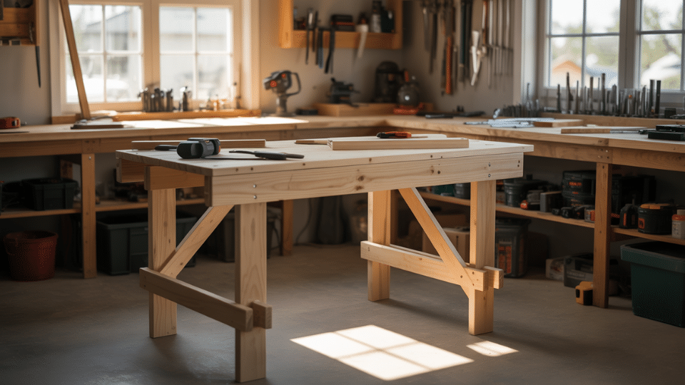free diy workbench plans and steps for home workshops