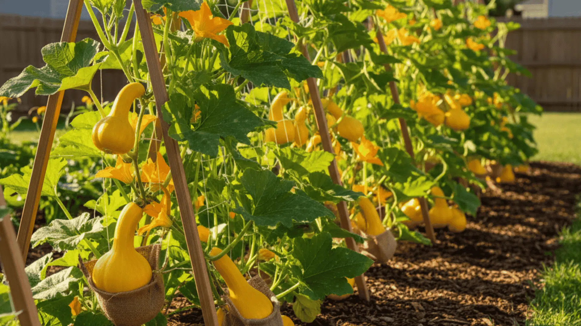 how to grow squash vertically