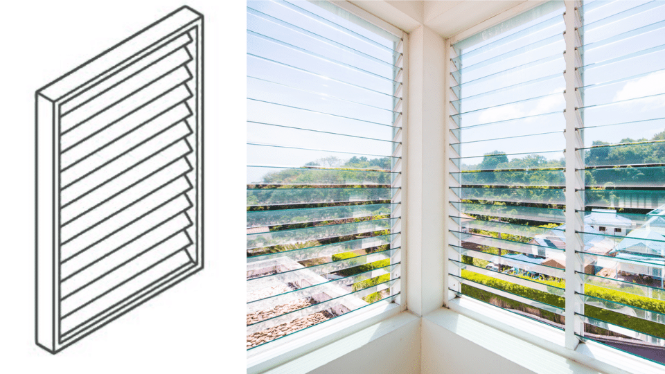 jalousie louvered windows