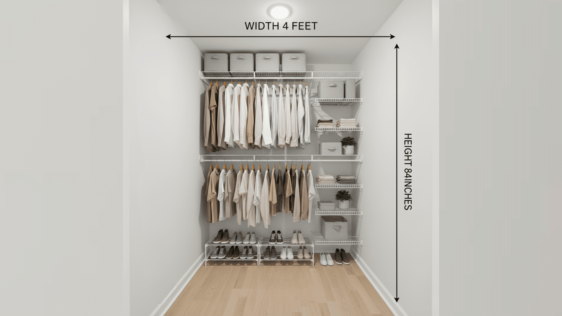minimum walk in closet size