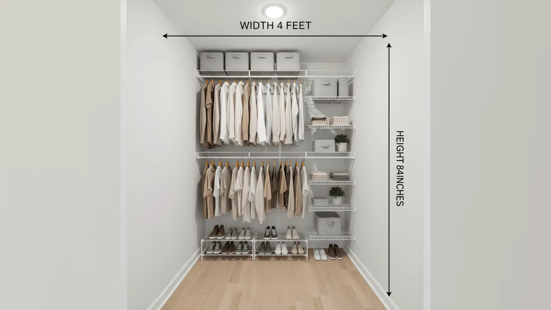 minimum walk in closet size