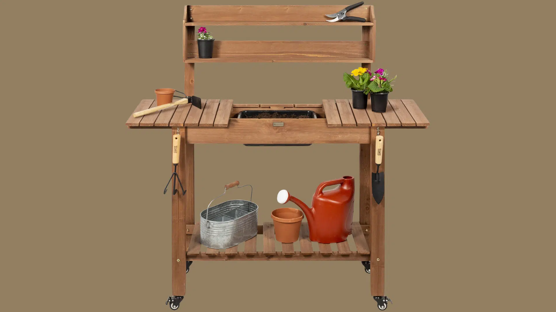 outdoor potting workbench