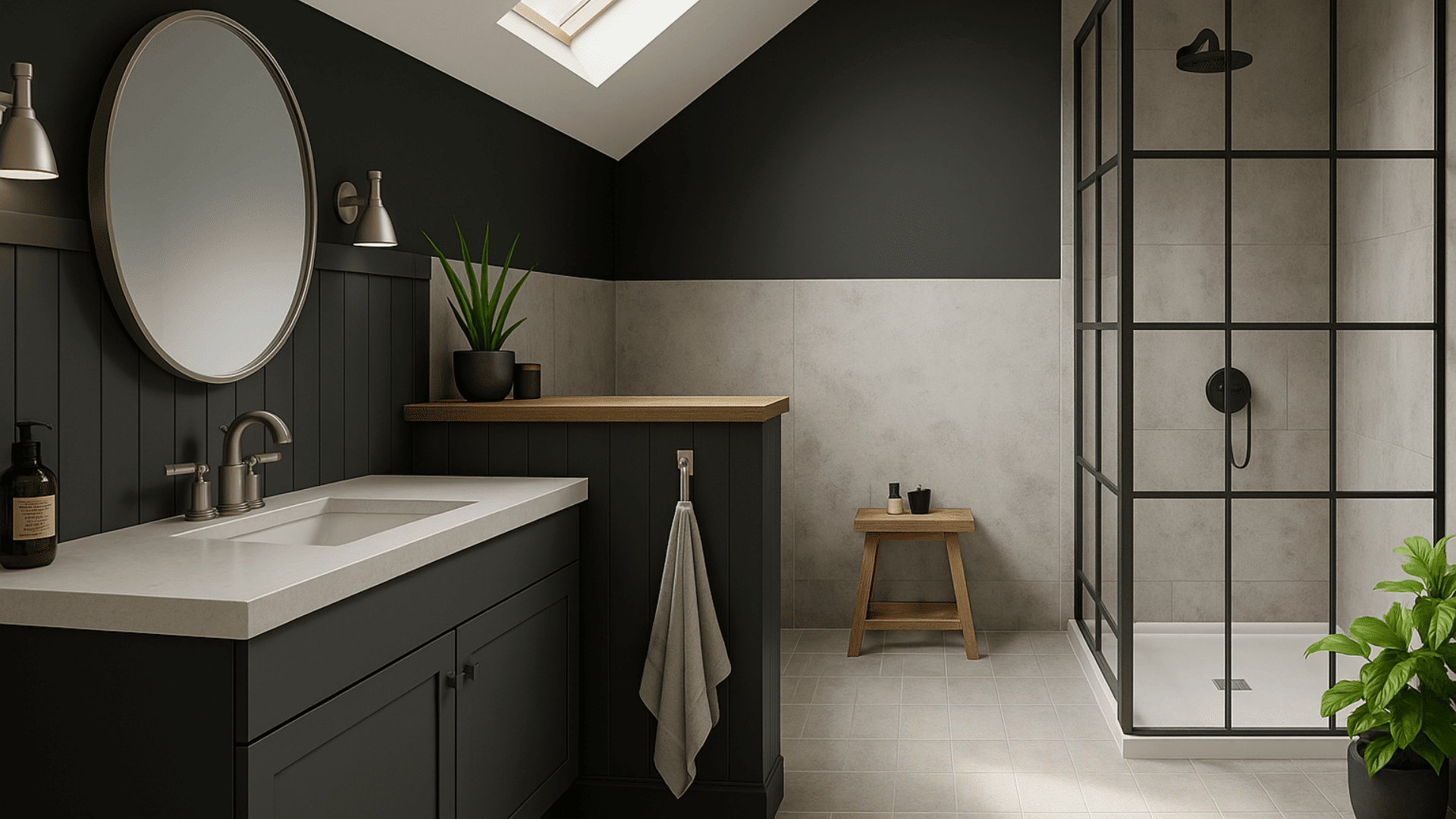 painted paneling for victorian style bathroom feel