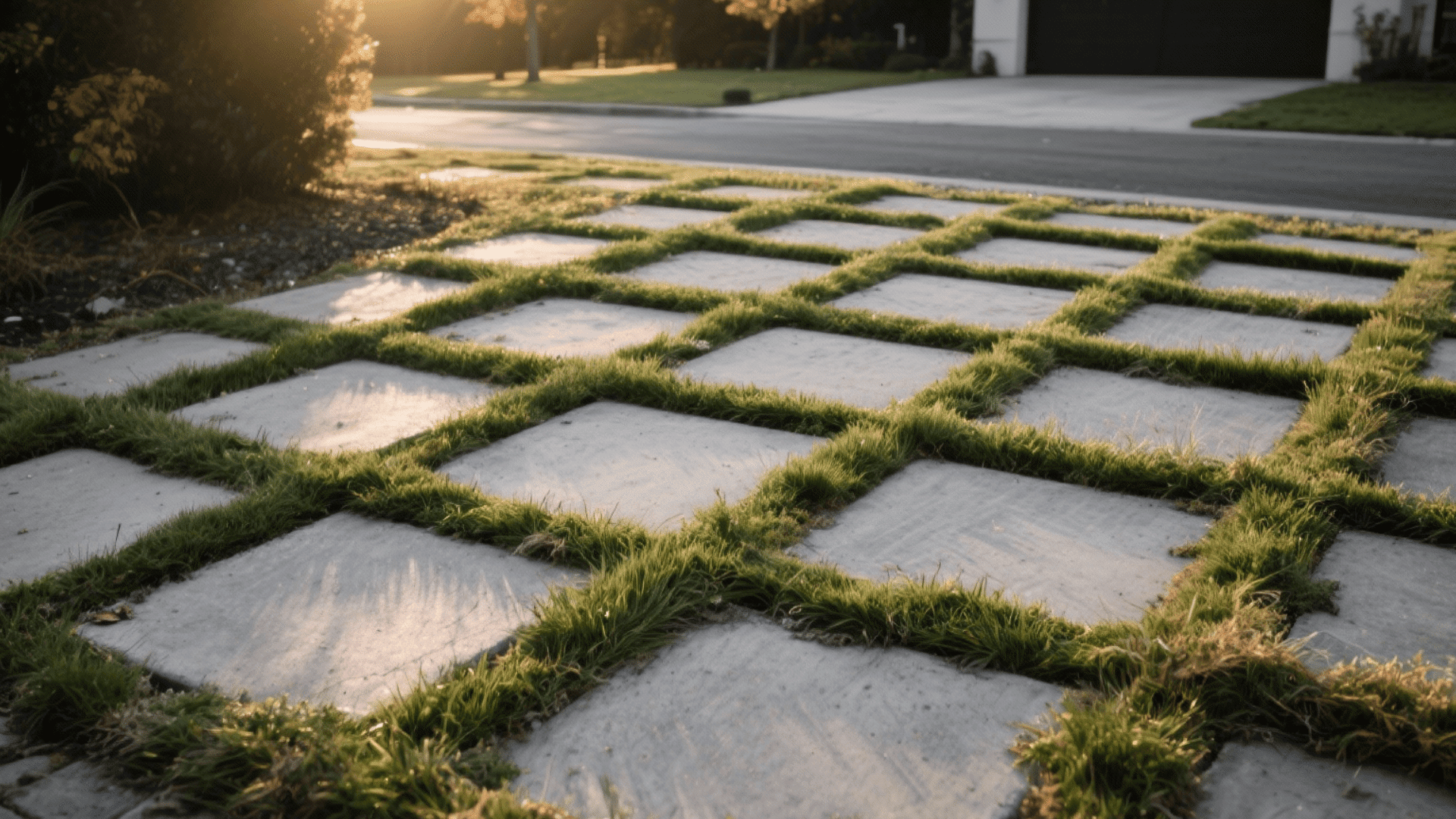permeablegrass reinforced paving driveway