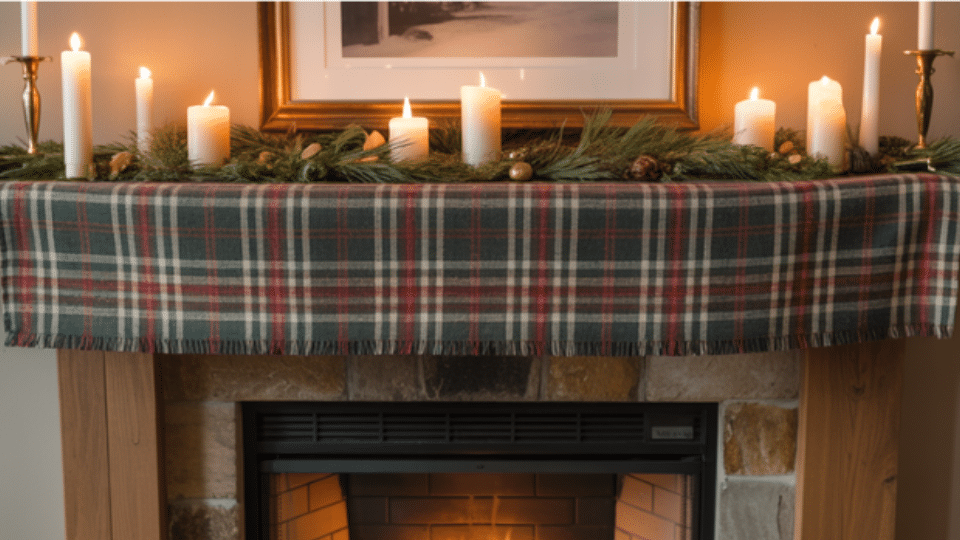 plaid hearth accents