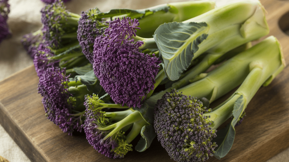 purple broccoli sprouting broccoli