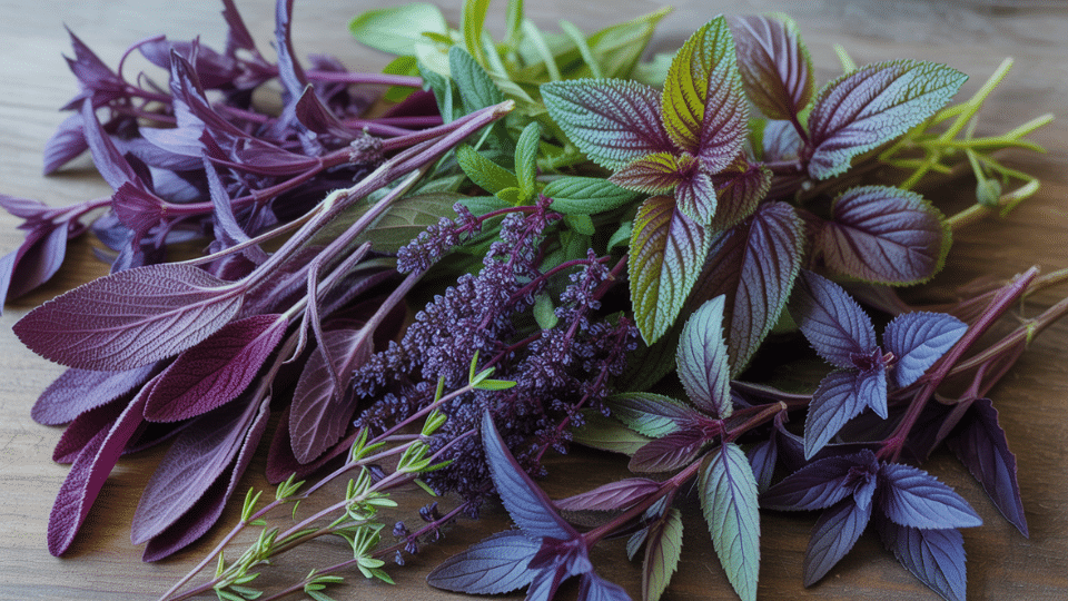 purple herbs