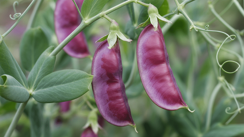 purple pea pods