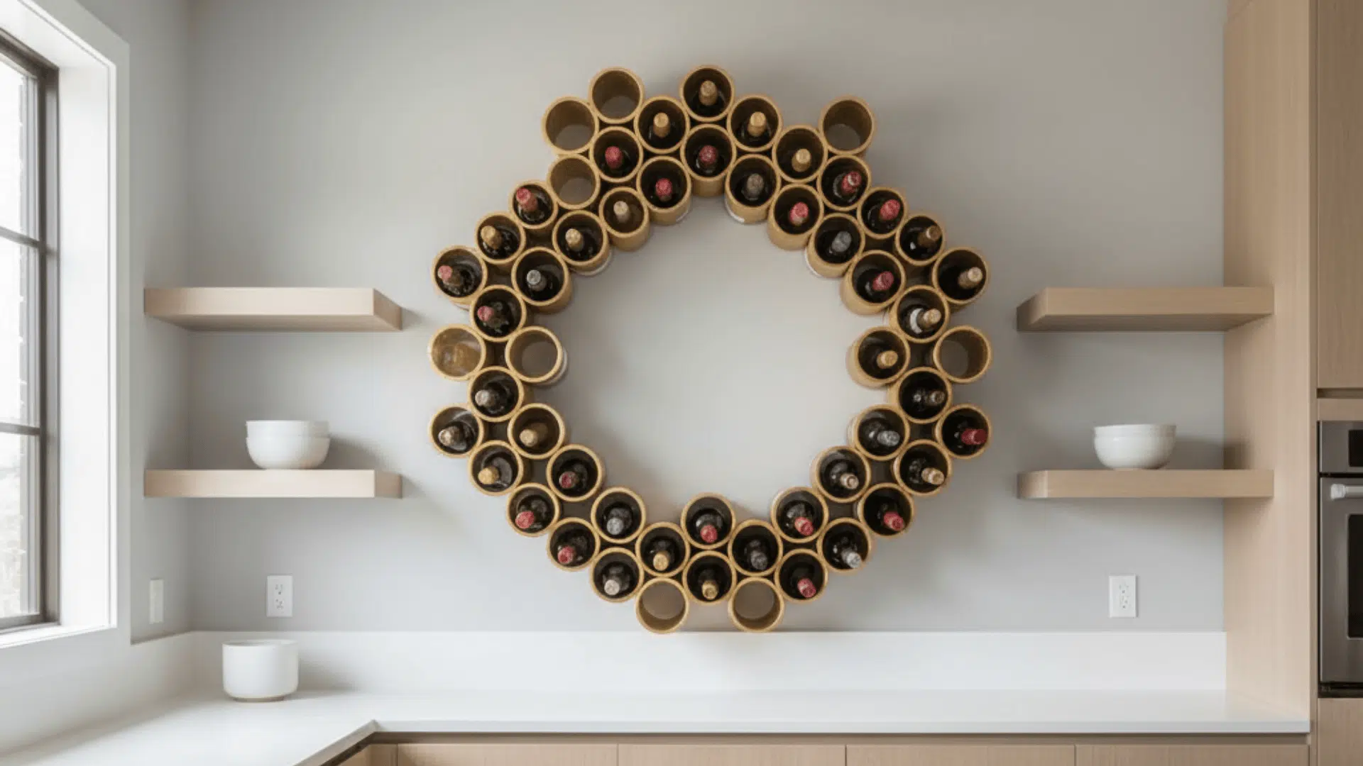 pvc pipe wine organizer