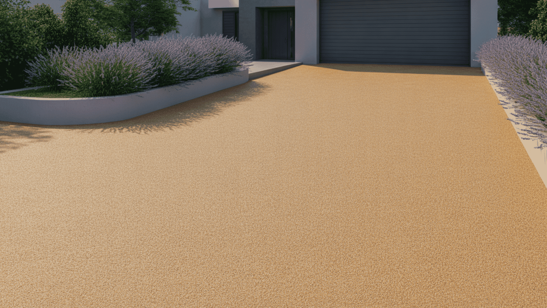 resin bound or resin bonded surface driveway