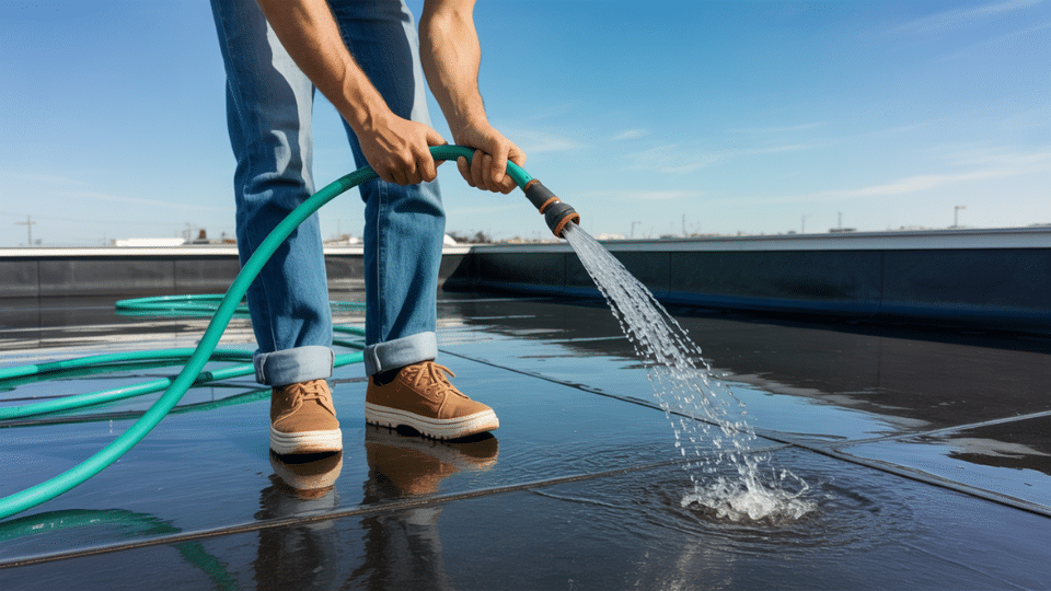 rinse and check drainage