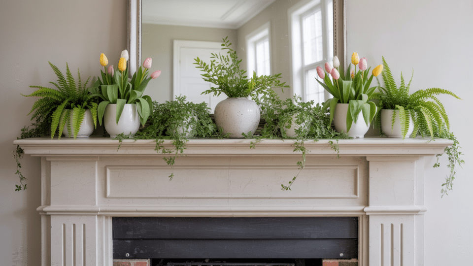 spring renewal mantel