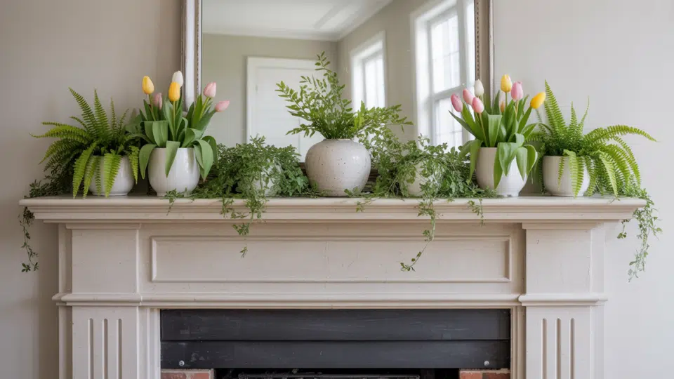spring renewal mantel